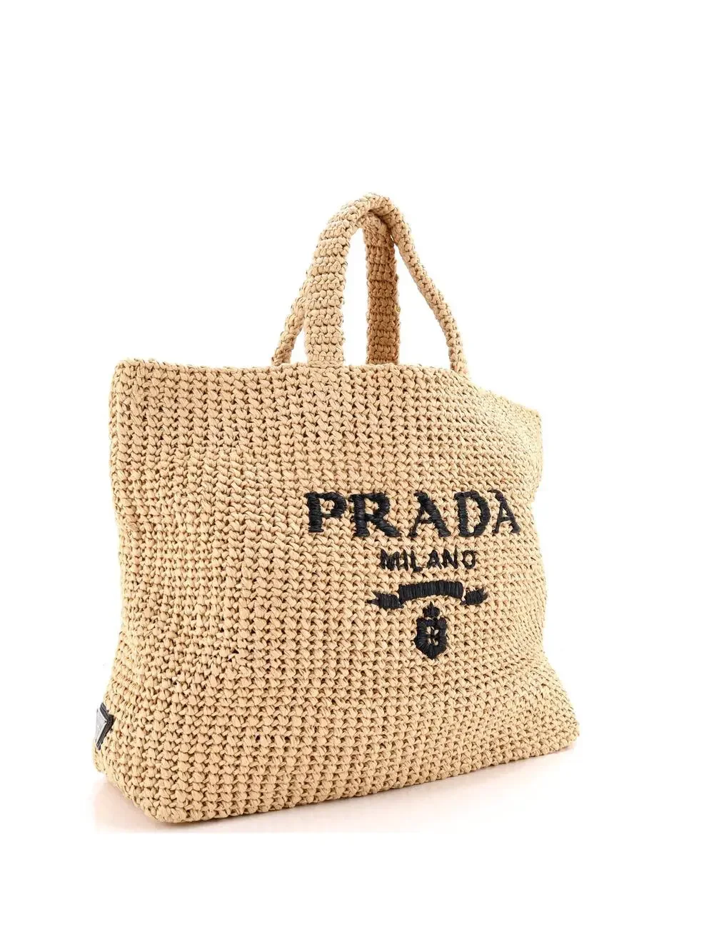 Prada Logo Tote Raffia Large #340173P22B